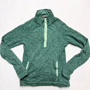 Avalanche Green Heathered Quarter-Zip Pullover with Mint Accents